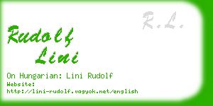 rudolf lini business card